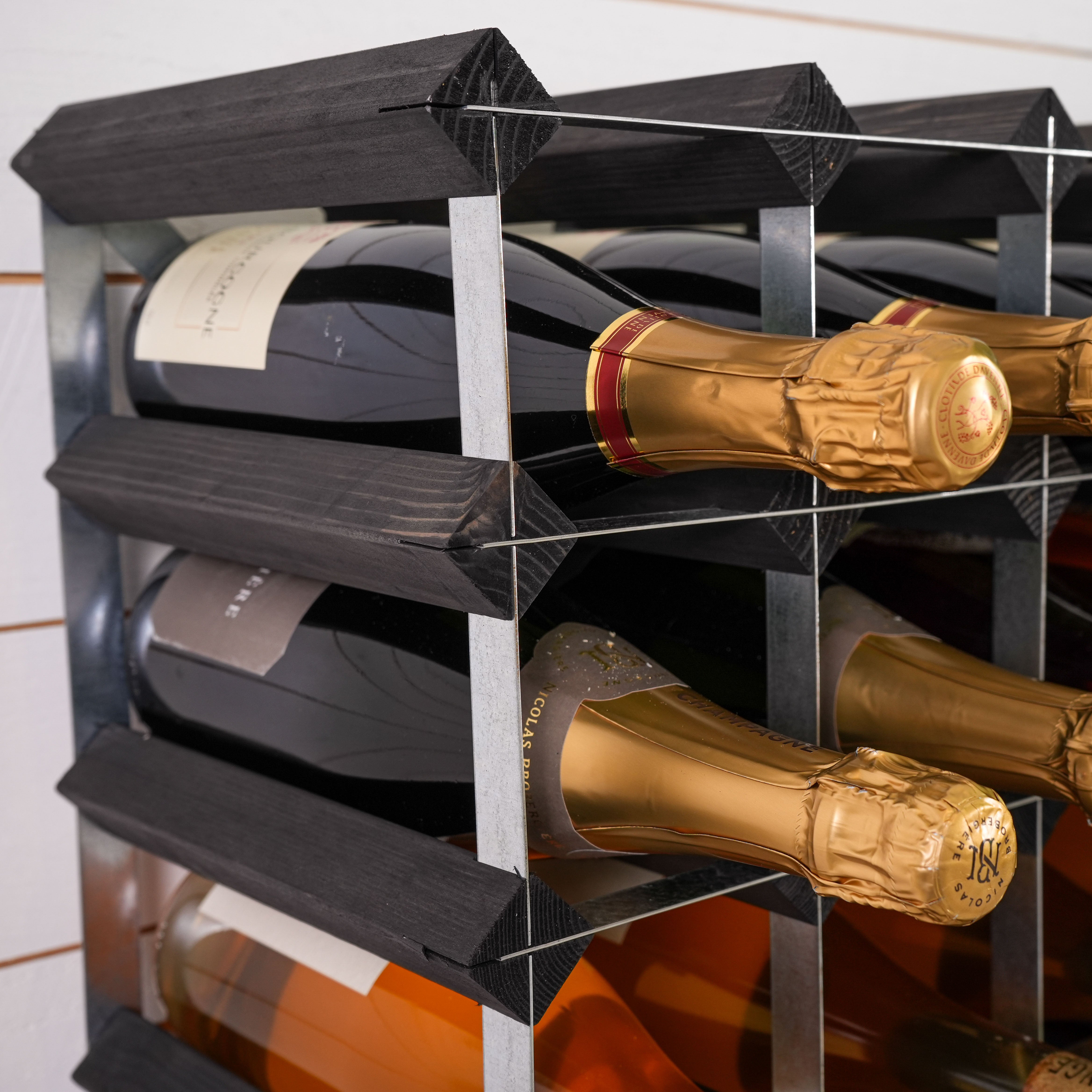 Vinreol, 12 flasker - sort ask